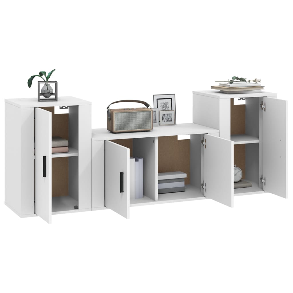 8720845899868_g_en_hd_1 vidaXL 3 Piece TV Cabinet Set White Engineered Wood - Image 4