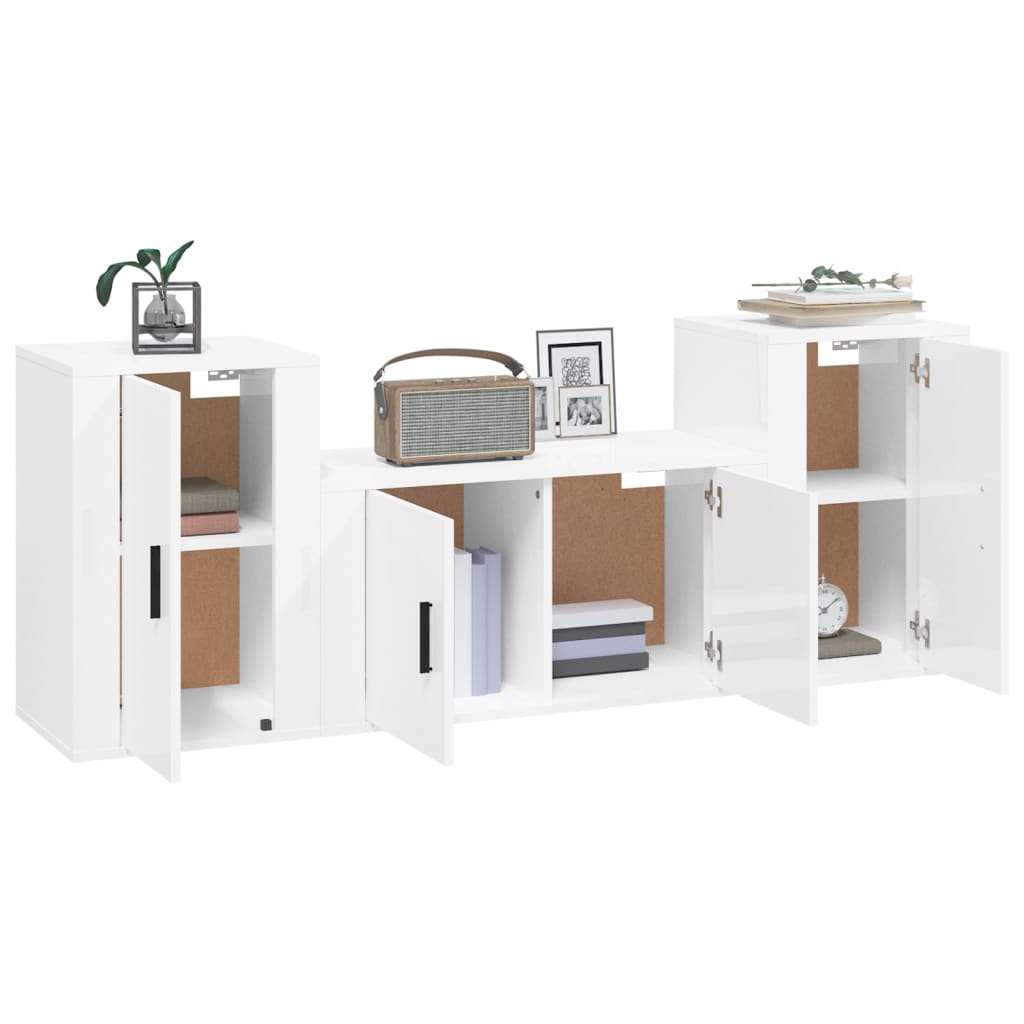 8720845899882_g_en_hd_1 vidaXL 3 Piece TV Cabinet Set High Gloss White Engineered Wood - Image 4