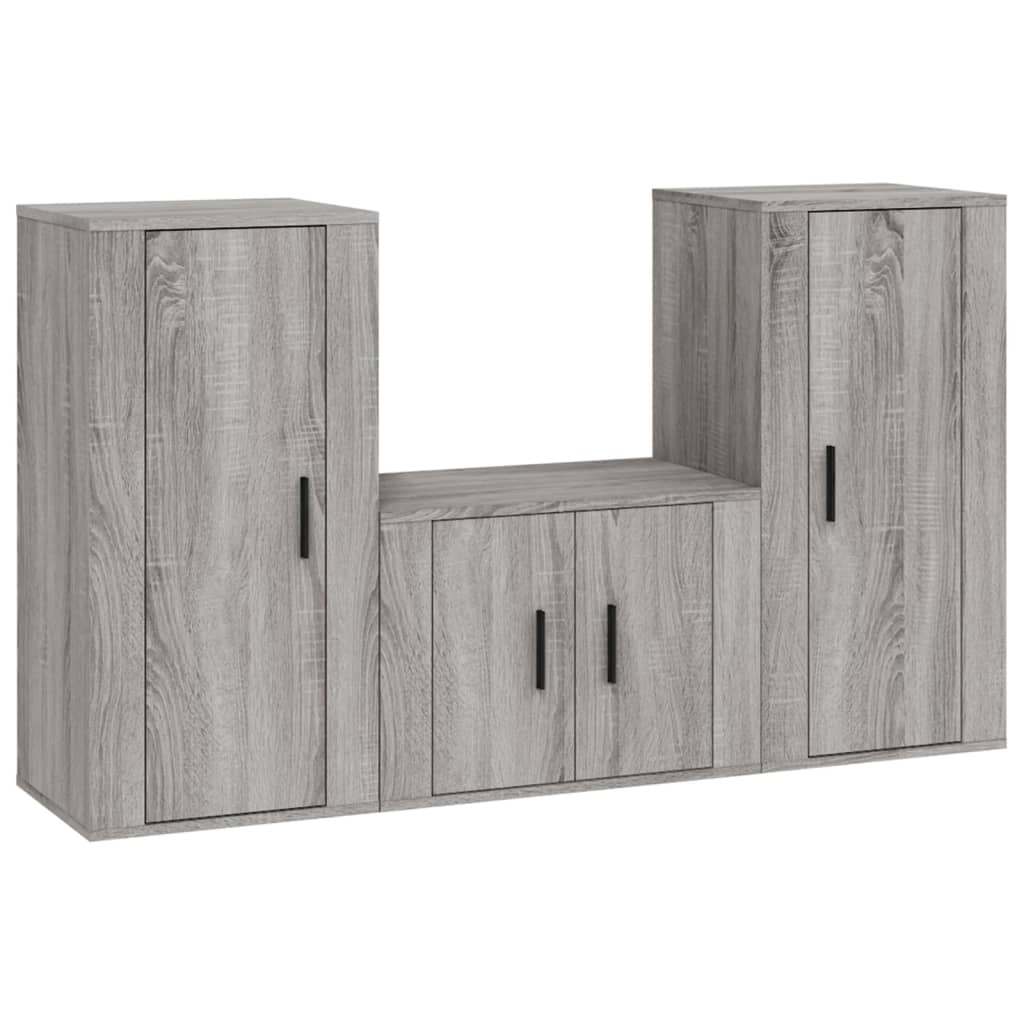 8720845900083_a_en_hd_1 vidaXL 3 Piece TV Cabinet Set Grey Sonoma Engineered Wood - Image 2