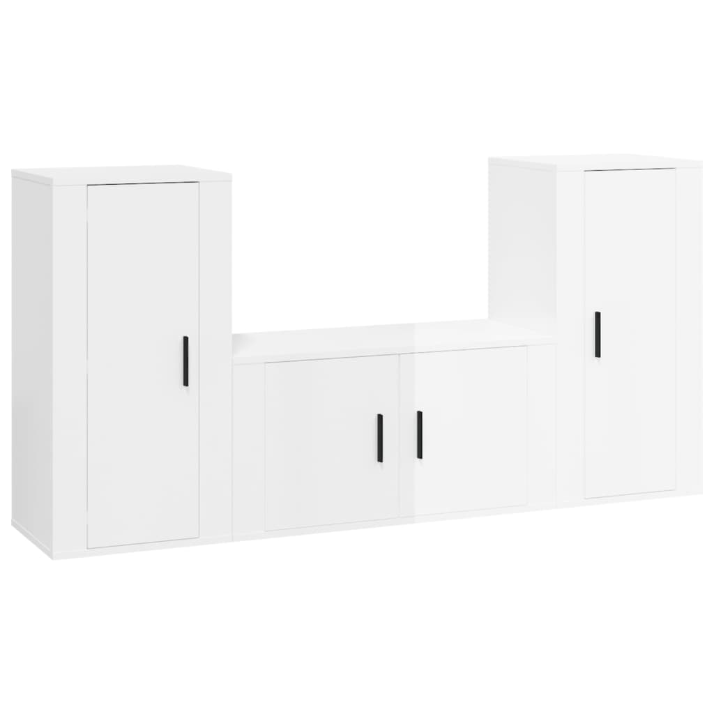 8720845900120_a_en_hd_1 vidaXL 3 Piece TV Cabinet Set High Gloss White Engineered Wood - Image 2