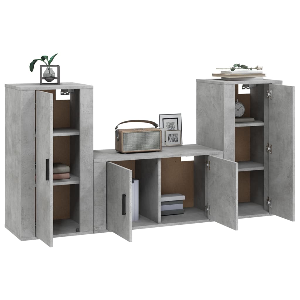 8720845900144_g_en_hd_1 vidaXL 3 Piece TV Cabinet Set Concrete Grey Engineered Wood - Image 4