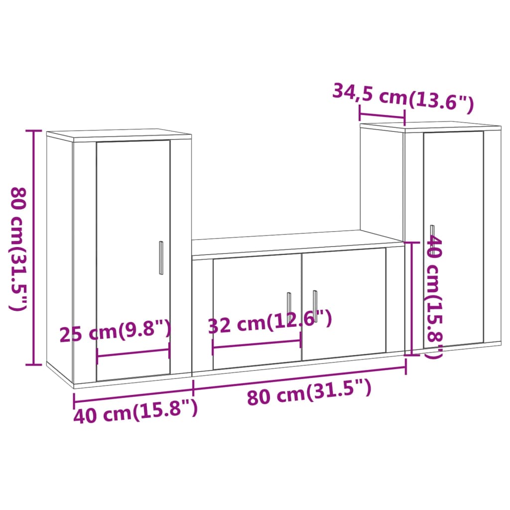 8720845900144_g_en_hd_6 vidaXL 3 Piece TV Cabinet Set Concrete Grey Engineered Wood - Image 9