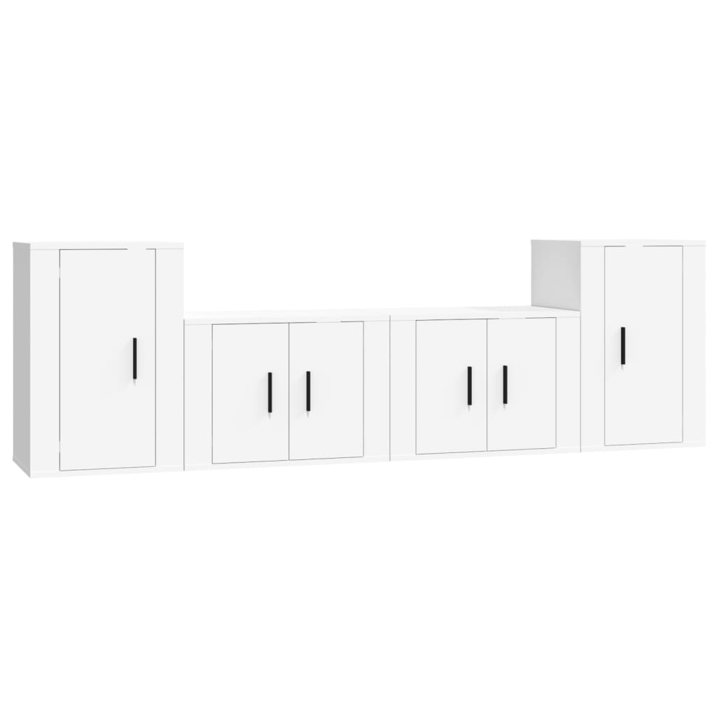 8720845900267_a_en_hd_1 vidaXL 4 Piece TV Cabinet Set White Engineered Wood - Image 2