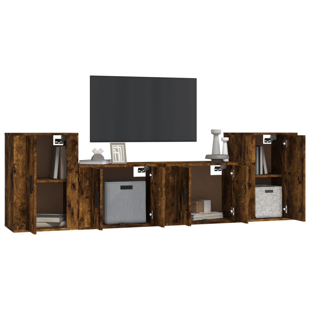 8720845900311_g_en_hd_1 vidaXL 4 Piece TV Cabinet Set Smoked Oak Engineered Wood - Image 4