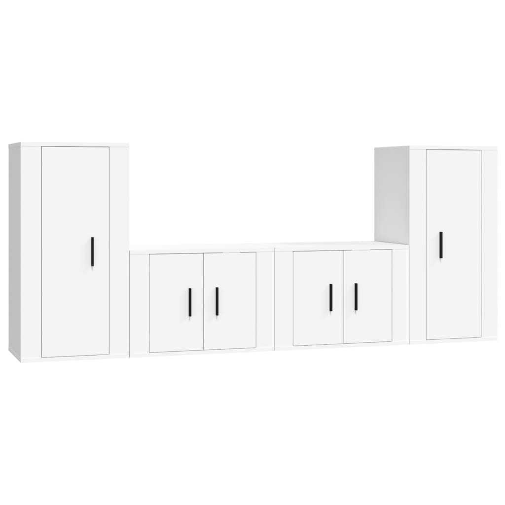 8720845900342_a_en_hd_1 vidaXL 4 Piece TV Cabinet Set White Engineered Wood - Image 2