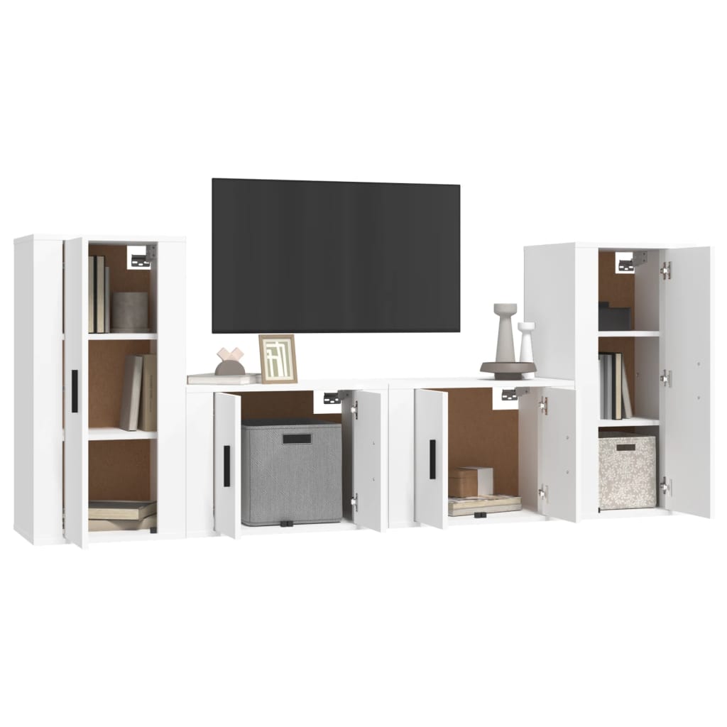 8720845900342_g_en_hd_1 vidaXL 4 Piece TV Cabinet Set White Engineered Wood - Image 4