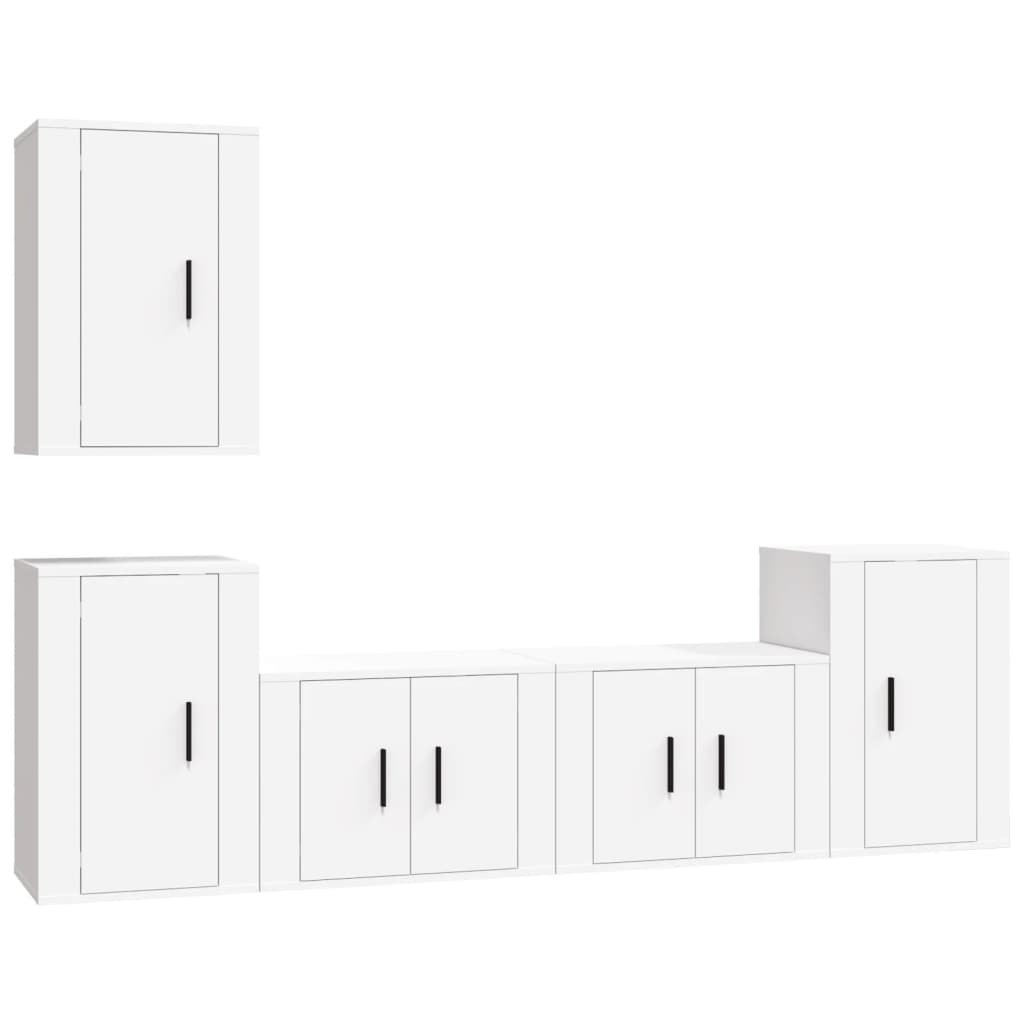 8720845900502_a_en_hd_1 vidaXL 5 Piece TV Cabinet Set White Engineered Wood - Image 2