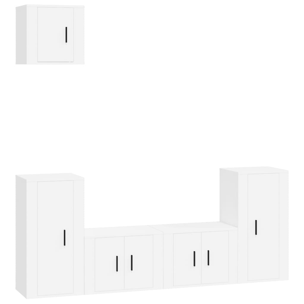 8720845900663_a_en_hd_1 vidaXL 5 Piece TV Cabinet Set White Engineered Wood - Image 2