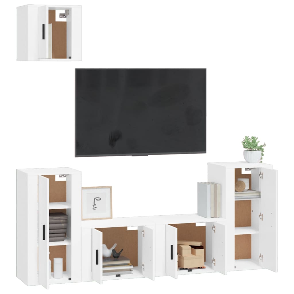 8720845900663_g_en_hd_1 vidaXL 5 Piece TV Cabinet Set White Engineered Wood - Image 4