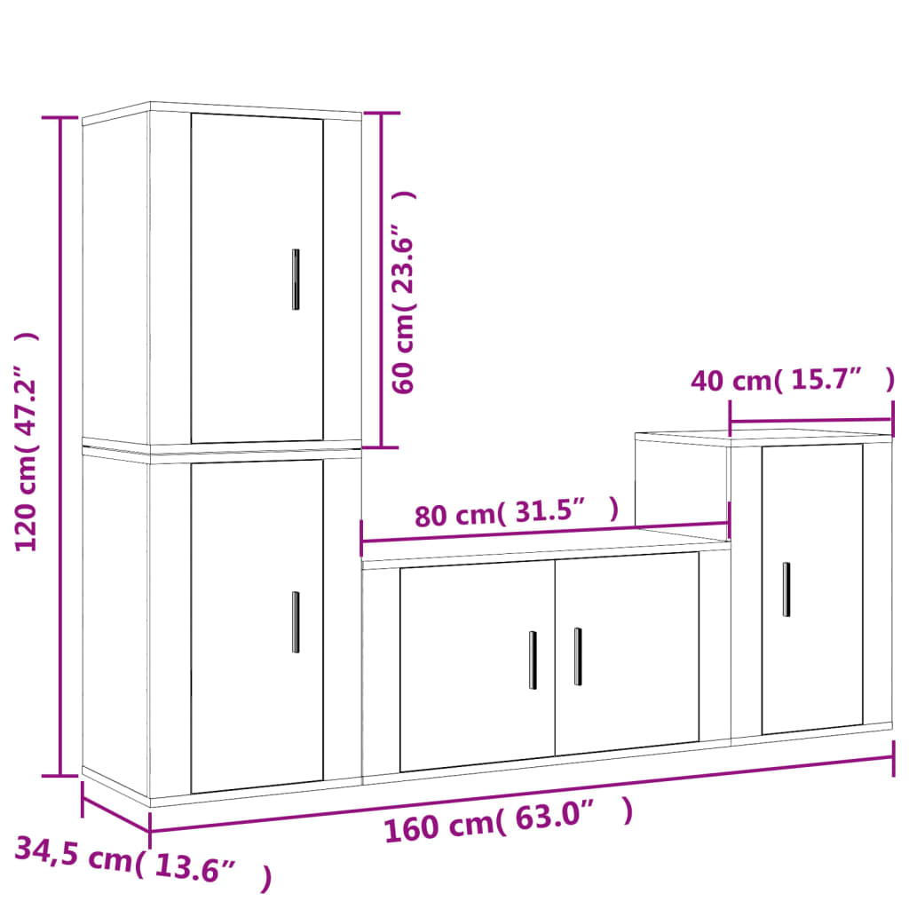 8720845900946_g_en_hd_5 vidaXL 4 Piece TV Cabinet Set Concrete Grey Engineered Wood - Image 8