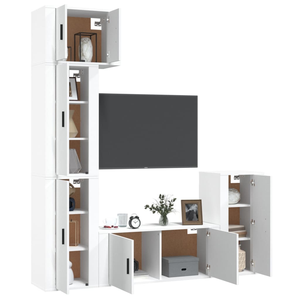 8720845900984_g_en_hd_1 vidaXL 5 Piece TV Cabinet Set White Engineered Wood - Image 4