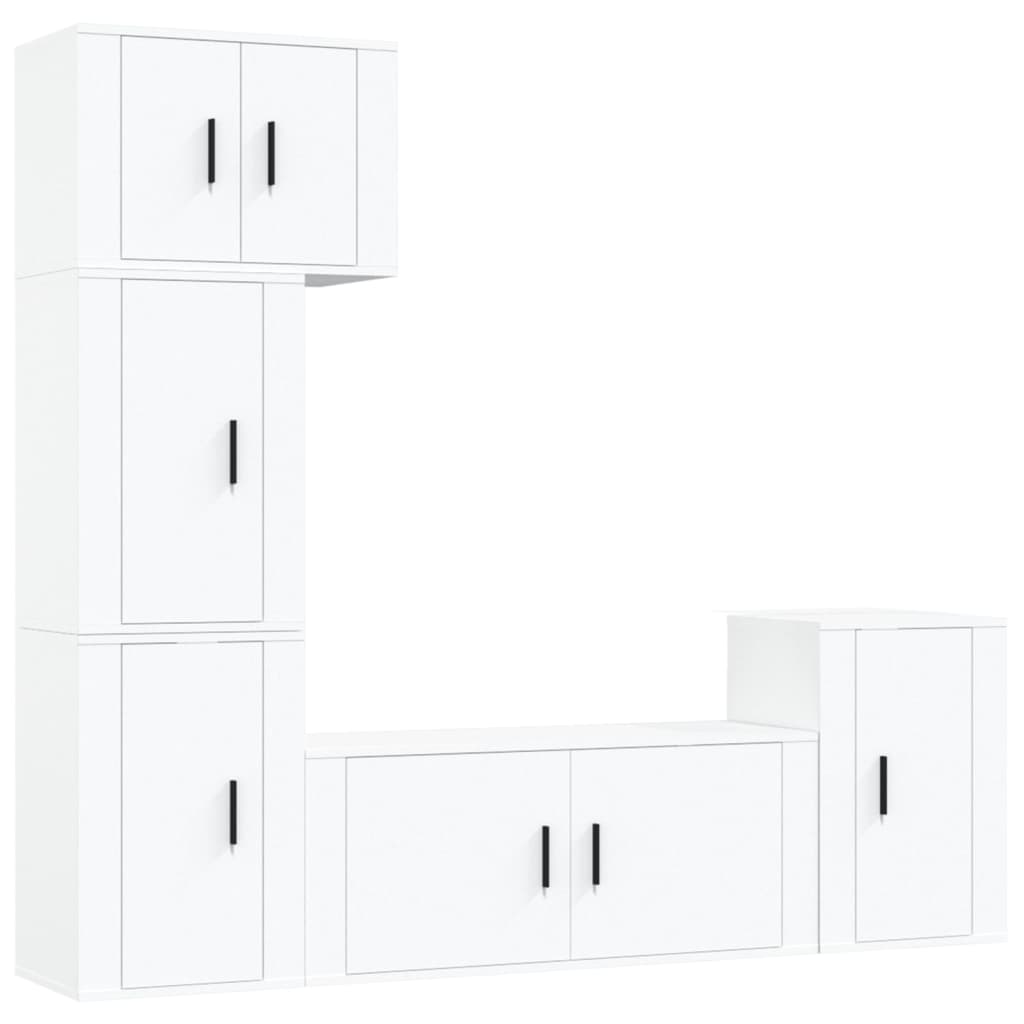 8720845901141_a_en_hd_1 vidaXL 5 Piece TV Cabinet Set White Engineered Wood - Image 2