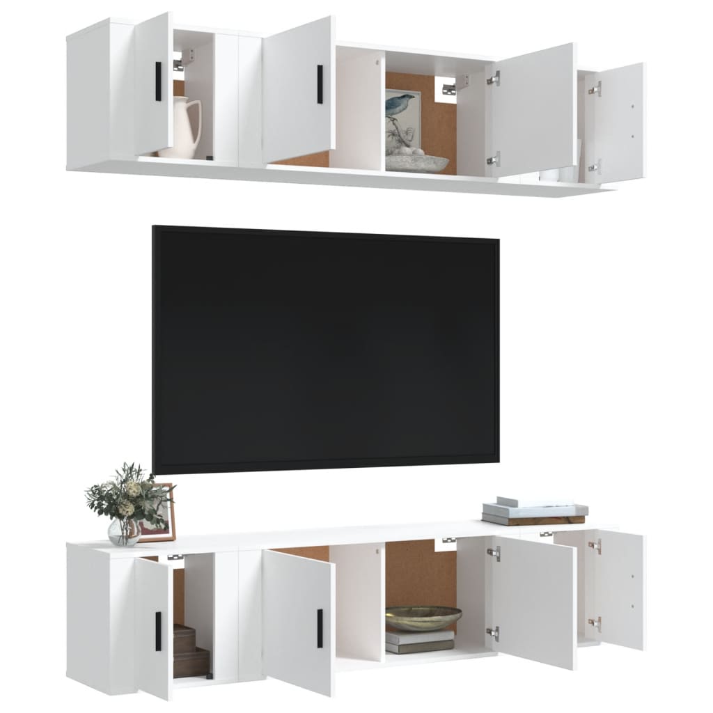 8720845901387_g_en_hd_1 vidaXL 6 Piece TV Cabinet Set White Engineered Wood - Image 4