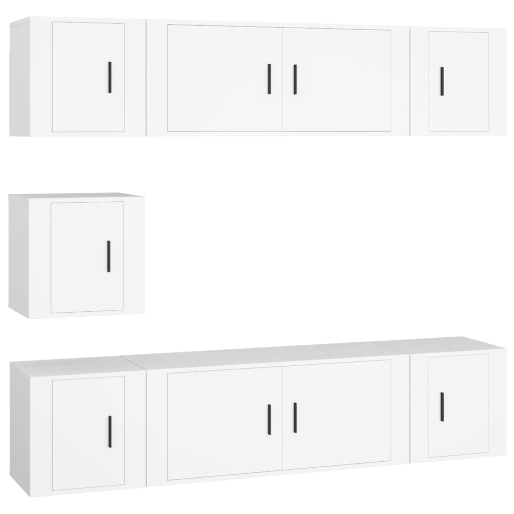 8720845901462_a_en_hd_1 vidaXL 7 Piece TV Cabinet Set White Engineered Wood - Image 2
