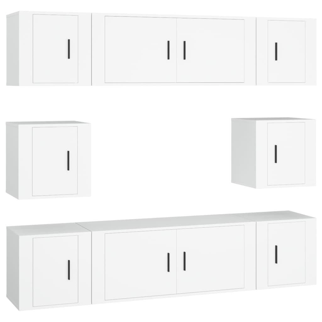 8720845901547_a_en_hd_1 vidaXL 8 Piece TV Cabinet Set White Engineered Wood - Image 2