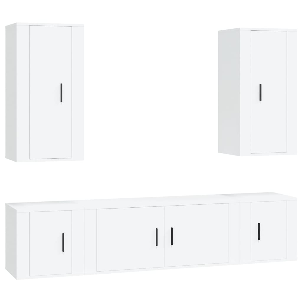 8720845901622_g_en_hd_1 vidaXL 5 Piece TV Cabinet Set White Engineered Wood - Image 2