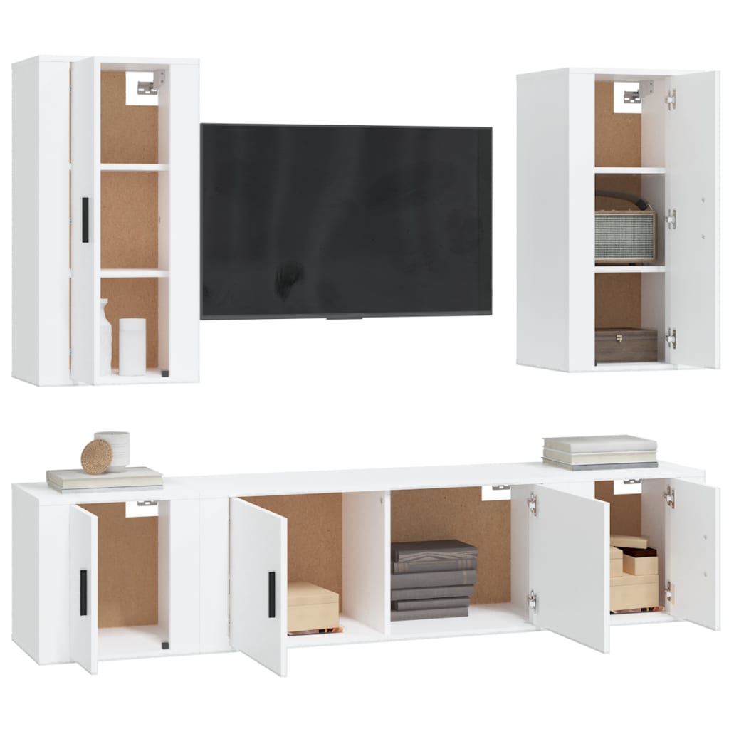 8720845901622_g_en_hd_2 vidaXL 5 Piece TV Cabinet Set White Engineered Wood - Image 4