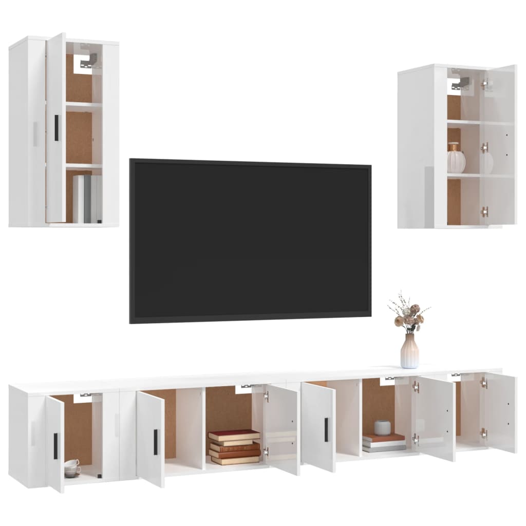 8720845901721_g_en_hd_1 vidaXL 6 Piece TV Cabinet Set High Gloss White Engineered Wood - Image 4