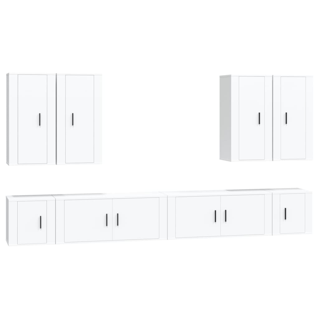 8720845901868_a_en_hd_1 vidaXL 8 Piece TV Cabinet Set White Engineered Wood - Image 2