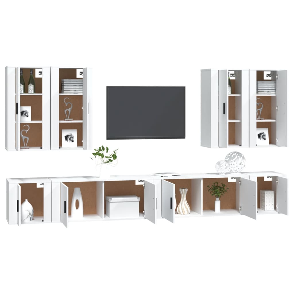 8720845901868_g_en_hd_1 vidaXL 8 Piece TV Cabinet Set White Engineered Wood - Image 4