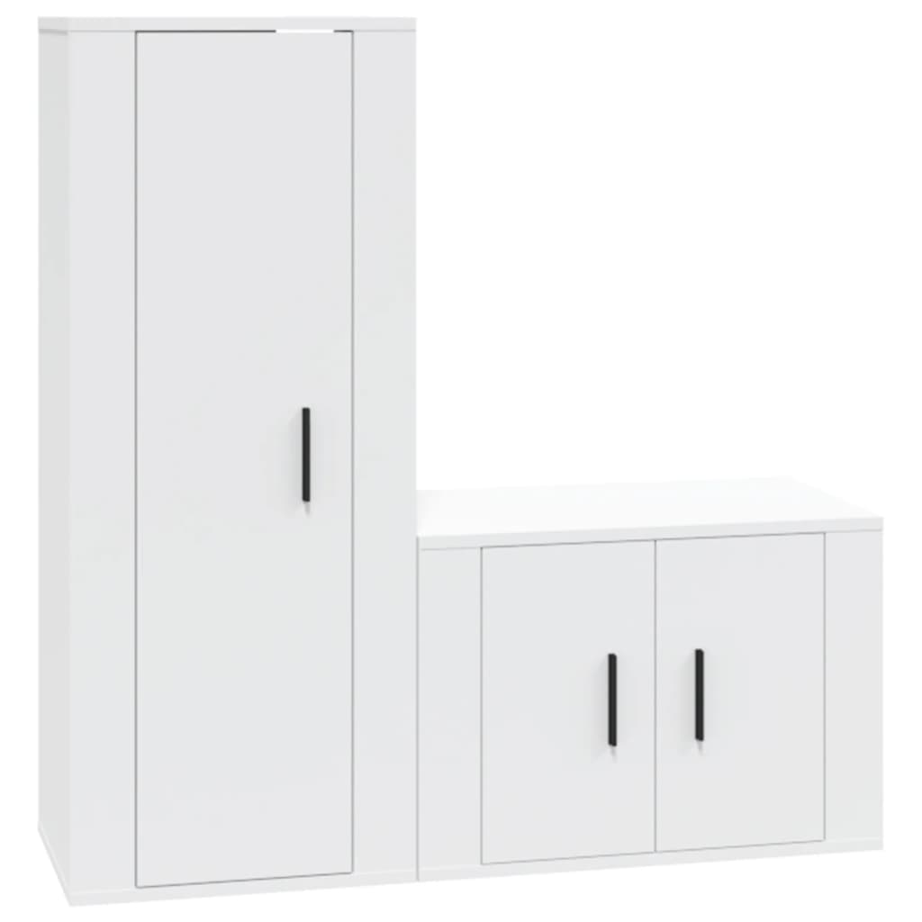 8720845902025_a_en_hd_1 vidaXL 2 Piece TV Cabinet Set White Engineered Wood - Image 2