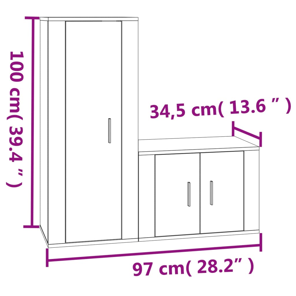 8720845902025_g_en_hd_5 vidaXL 2 Piece TV Cabinet Set White Engineered Wood - Image 8