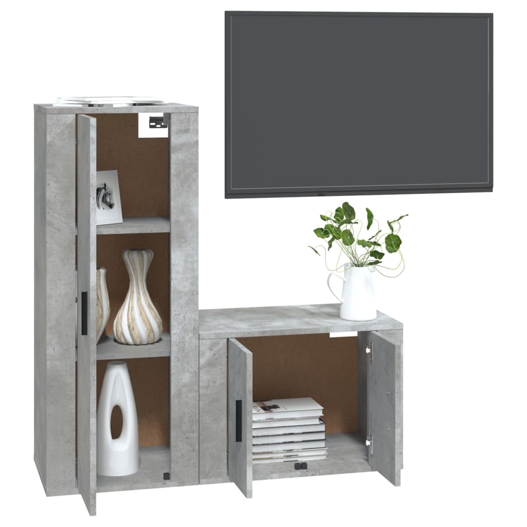 8720845902063_g_en_hd_1 vidaXL 2 Piece TV Cabinet Set Concrete Grey Engineered Wood - Image 4