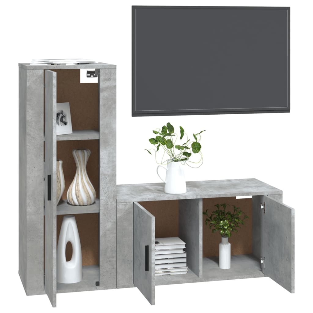 8720845902148_g_en_hd_1 vidaXL 2 Piece TV Cabinet Set Concrete Grey Engineered Wood - Image 4