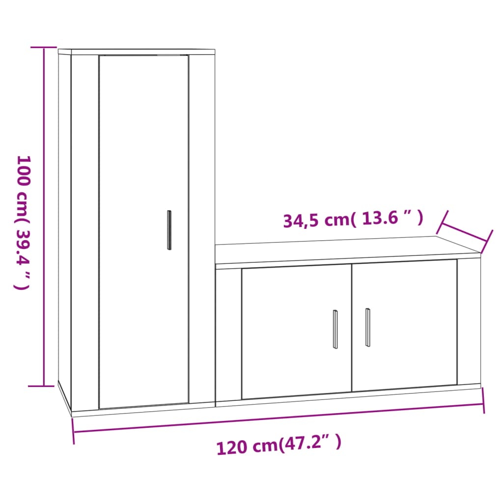 8720845902148_g_en_hd_5 vidaXL 2 Piece TV Cabinet Set Concrete Grey Engineered Wood - Image 8
