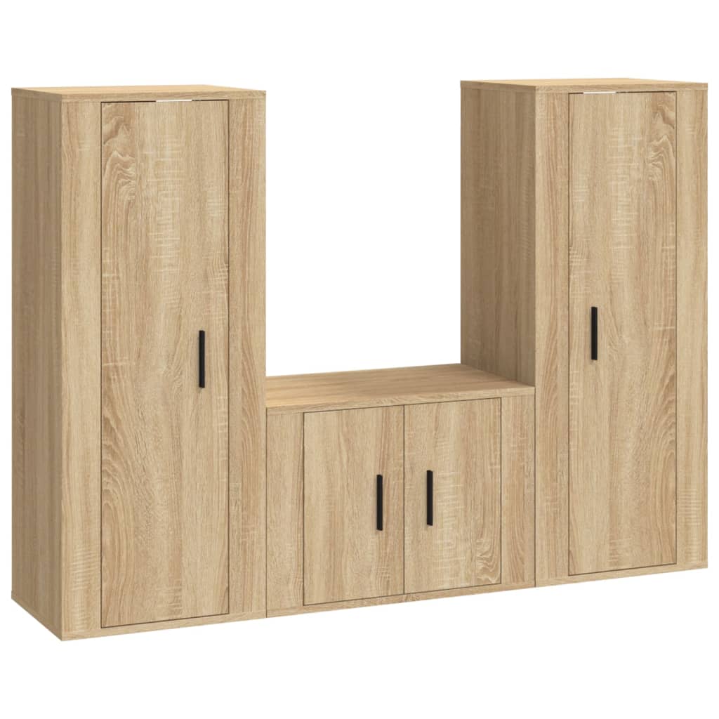 8720845902292_a_en_hd_1 vidaXL 3 Piece TV Cabinet Set Sonoma Oak Engineered Wood - Image 2