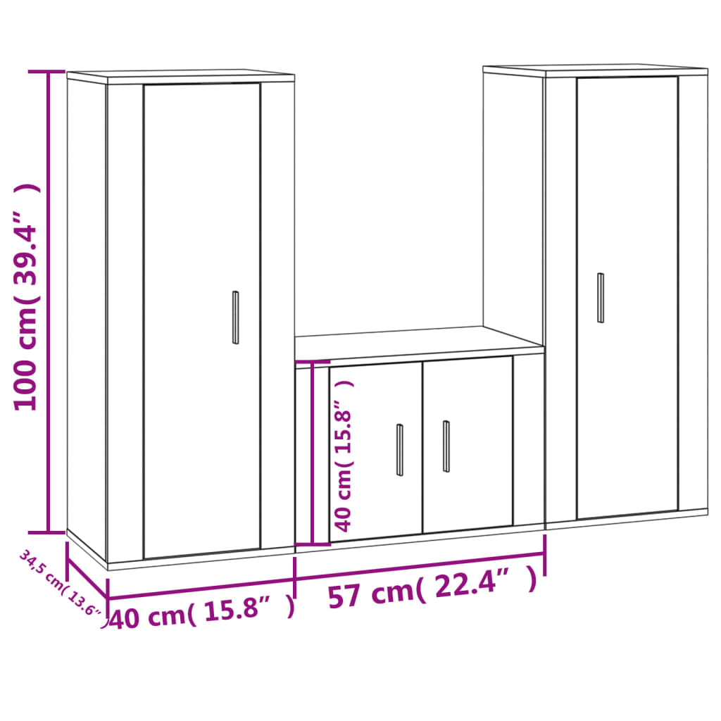 8720845902308_g_en_hd_5 vidaXL 3 Piece TV Cabinet Set Concrete Grey Engineered Wood - Image 8