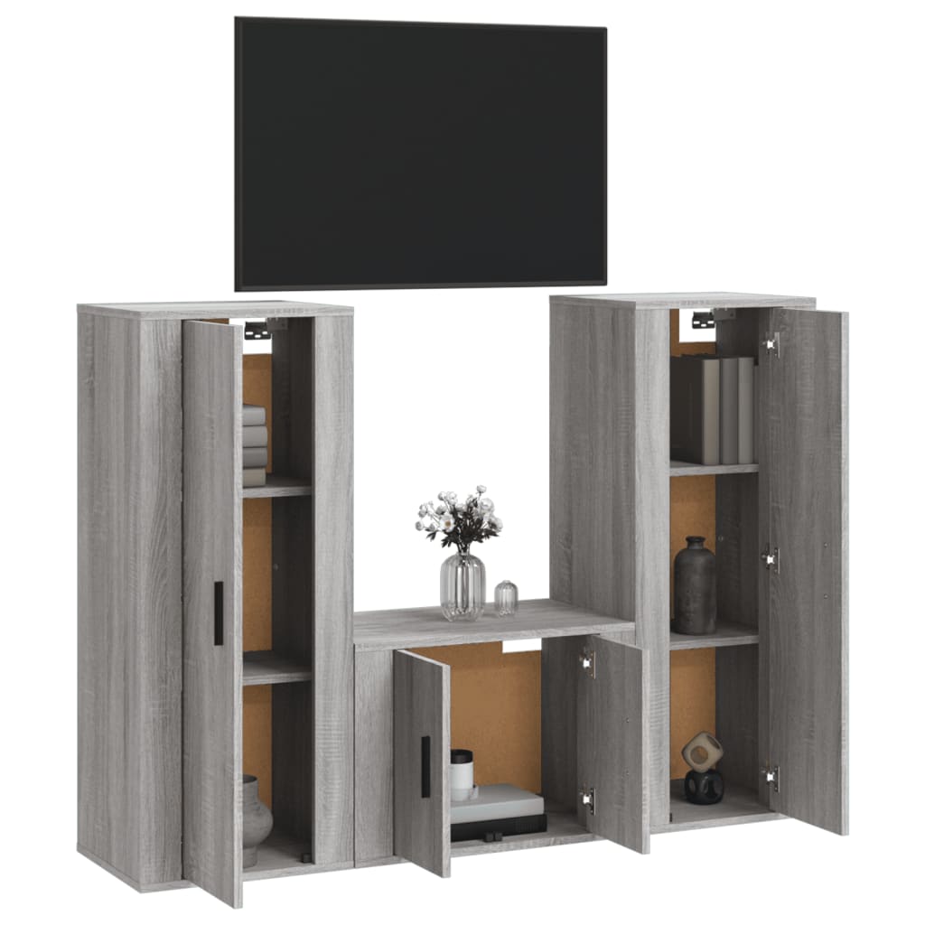 8720845902322_g_en_hd_1 vidaXL 3 Piece TV Cabinet Set Grey Sonoma Engineered Wood - Image 4
