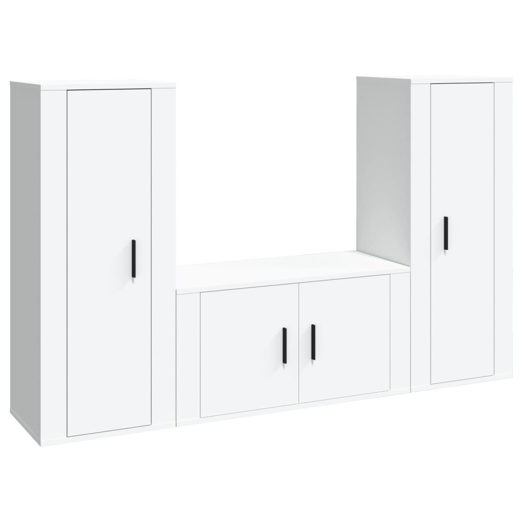 8720845902346_a_en_hd_1 vidaXL 3 Piece TV Cabinet Set White Engineered Wood - Image 2