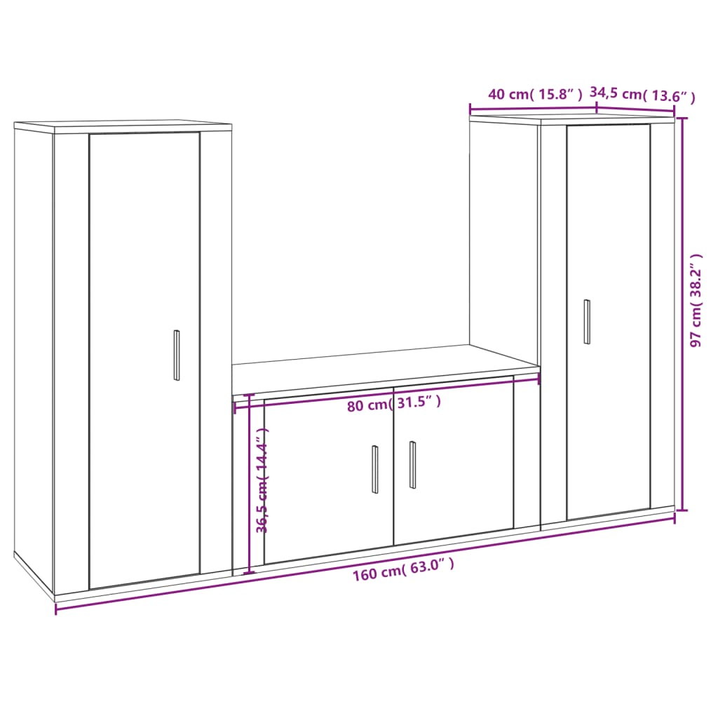 8720845902384_g_en_hd_5 vidaXL 3 Piece TV Cabinet Set Concrete Grey Engineered Wood - Image 8