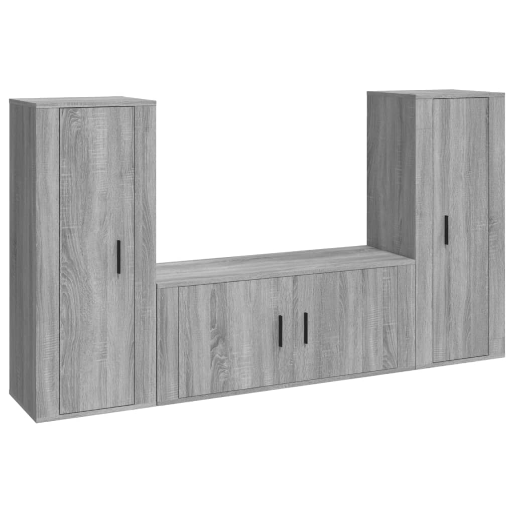 8720845902483_a_en_hd_1 vidaXL 3 Piece TV Cabinet Set Grey Sonoma Engineered Wood - Image 2