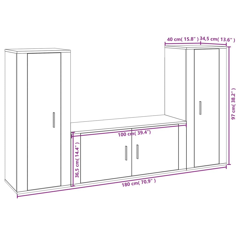 8720845902483_g_en_hd_5 vidaXL 3 Piece TV Cabinet Set Grey Sonoma Engineered Wood - Image 8