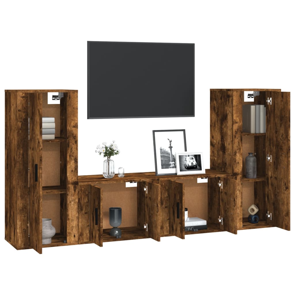 8720845902551_g_en_hd_1 vidaXL 4 Piece TV Cabinet Set Smoked Oak Engineered Wood - Image 4