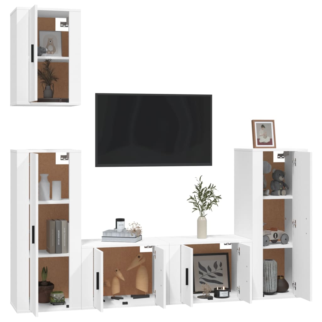 8720845902582_g_en_hd_1 vidaXL 5 Piece TV Cabinet Set White Engineered Wood - Image 4