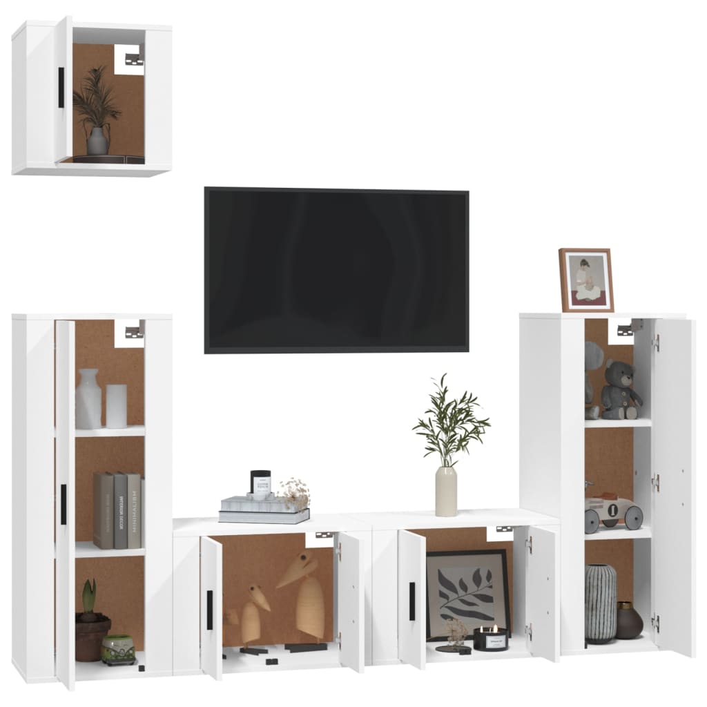 8720845902667_g_en_hd_1 vidaXL 5 Piece TV Cabinet Set White Engineered Wood - Image 4