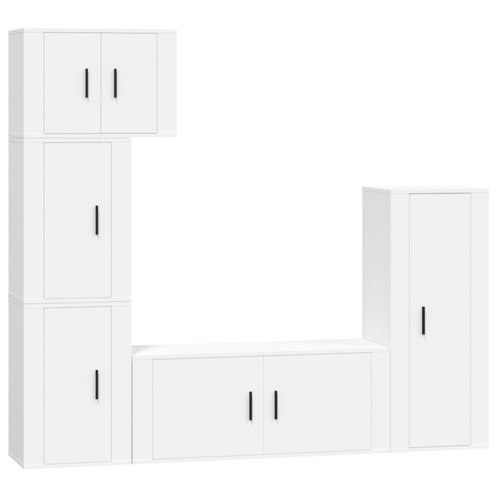 8720845902902_a_en_hd_1 vidaXL 5 Piece TV Cabinet Set White Engineered Wood - Image 2
