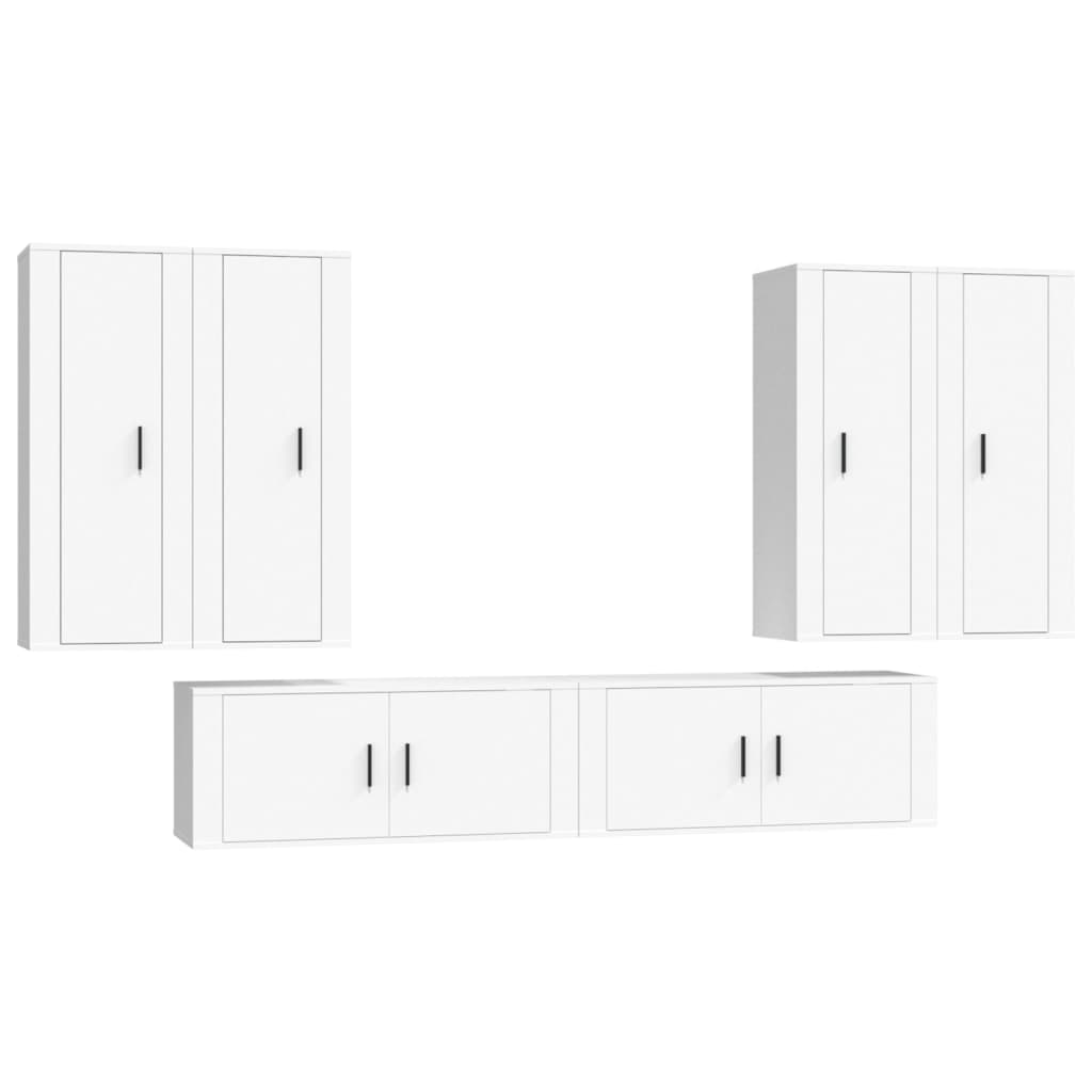 8720845903466_a_en_hd_1 vidaXL 6 Piece TV Cabinet Set White Engineered Wood - Image 2
