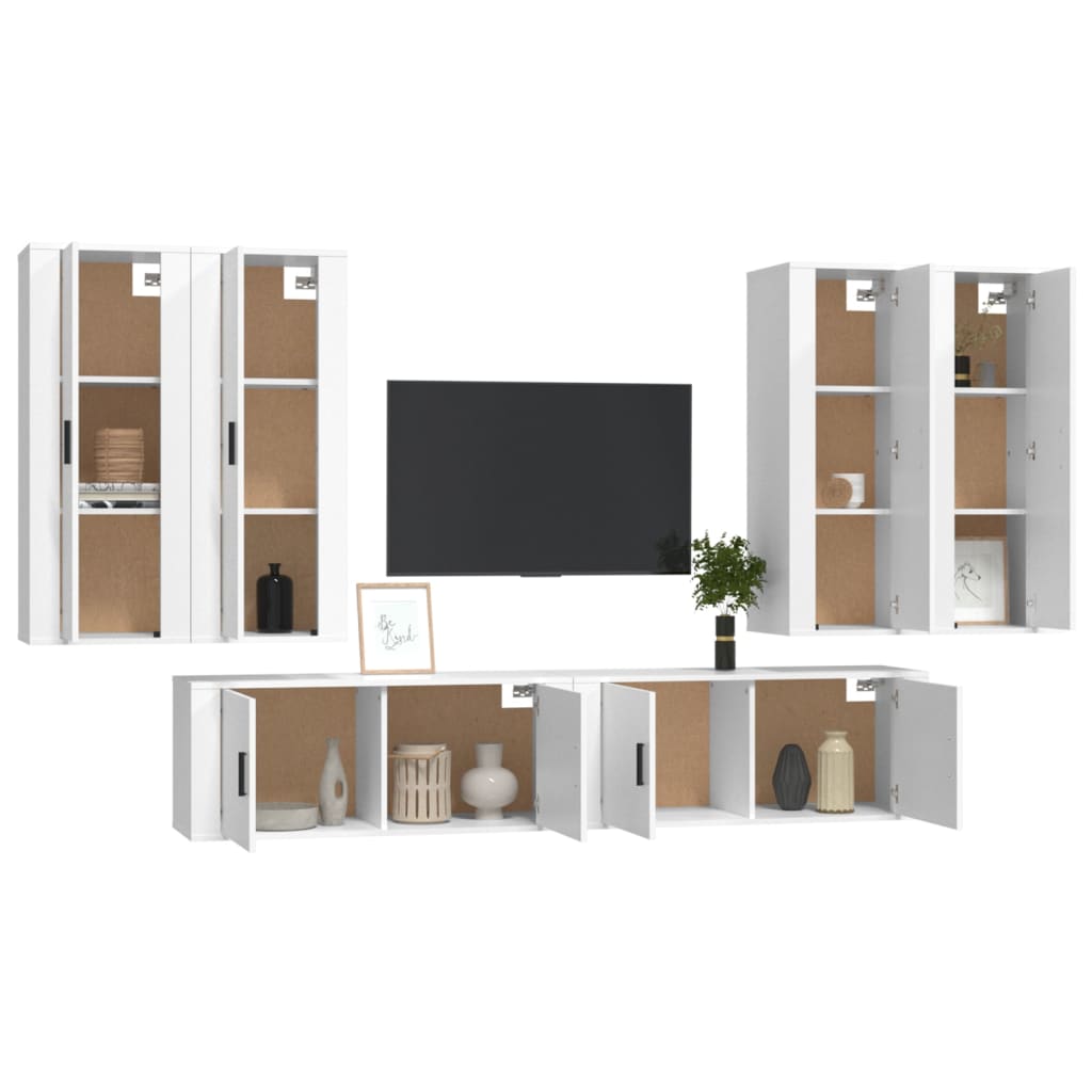 8720845903466_g_en_hd_1 vidaXL 6 Piece TV Cabinet Set White Engineered Wood - Image 4