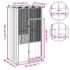 vidaXL Bird Cage Anthracite 115x78x200 cm Galvanised Steel - Image 6
