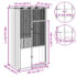 vidaXL Bird Cage Grey 115x78x200 cm Galvanised Steel - Image 6