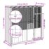 vidaXL Bird Cage Anthracite 215x78x200 cm Galvanised Steel - Image 6