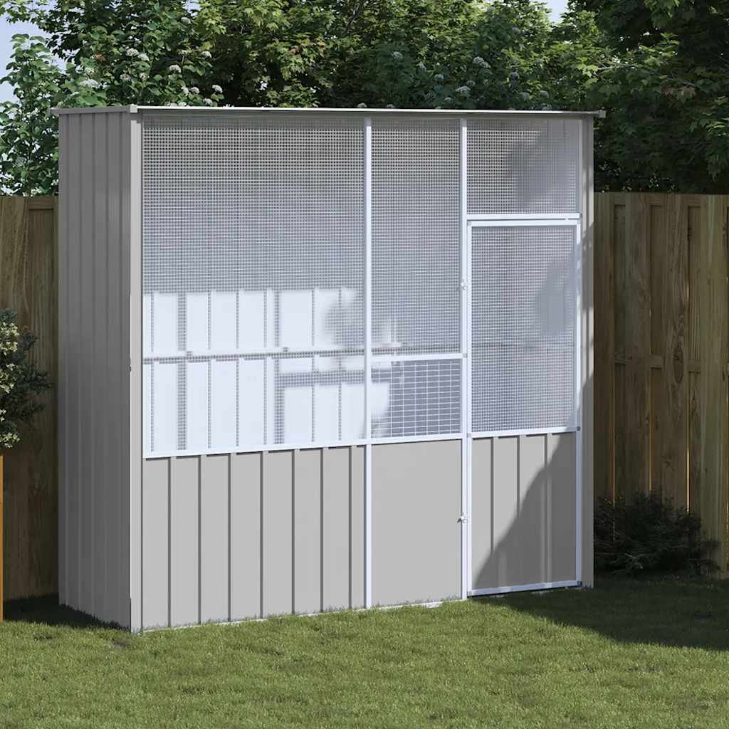 8720845903749_m_en_hd_1 vidaXL Bird Cage Grey 215x78x200 cm Galvanised Steel - Image 1