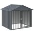vidaXL Dog House with Roof Black 117x103x102 cm Galvanised Steel - Image 2