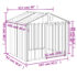 vidaXL Dog House with Roof Black 117x103x102 cm Galvanised Steel - Image 5