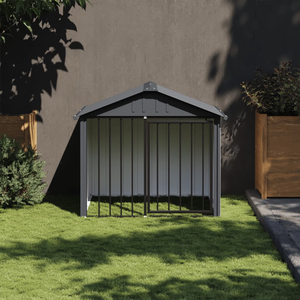 8720845903756_m_en_hd_1 vidaXL Dog House with Roof Black 117x103x102 cm Galvanised Steel - Image 1