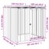 vidaXL Dog House with Roof Black 110x103x109 cm Galvanised Steel - Image 5